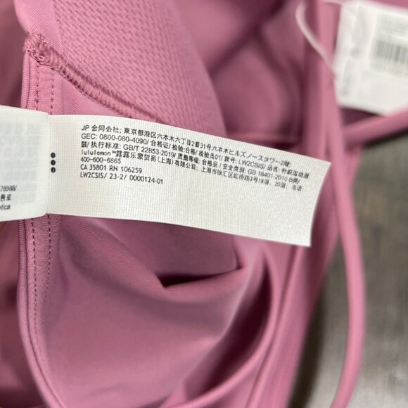 Lululemon NWT Like a Cloud Longline Bra *Light Support, B/C Cup Velvet Dust - Picture 7 of 8